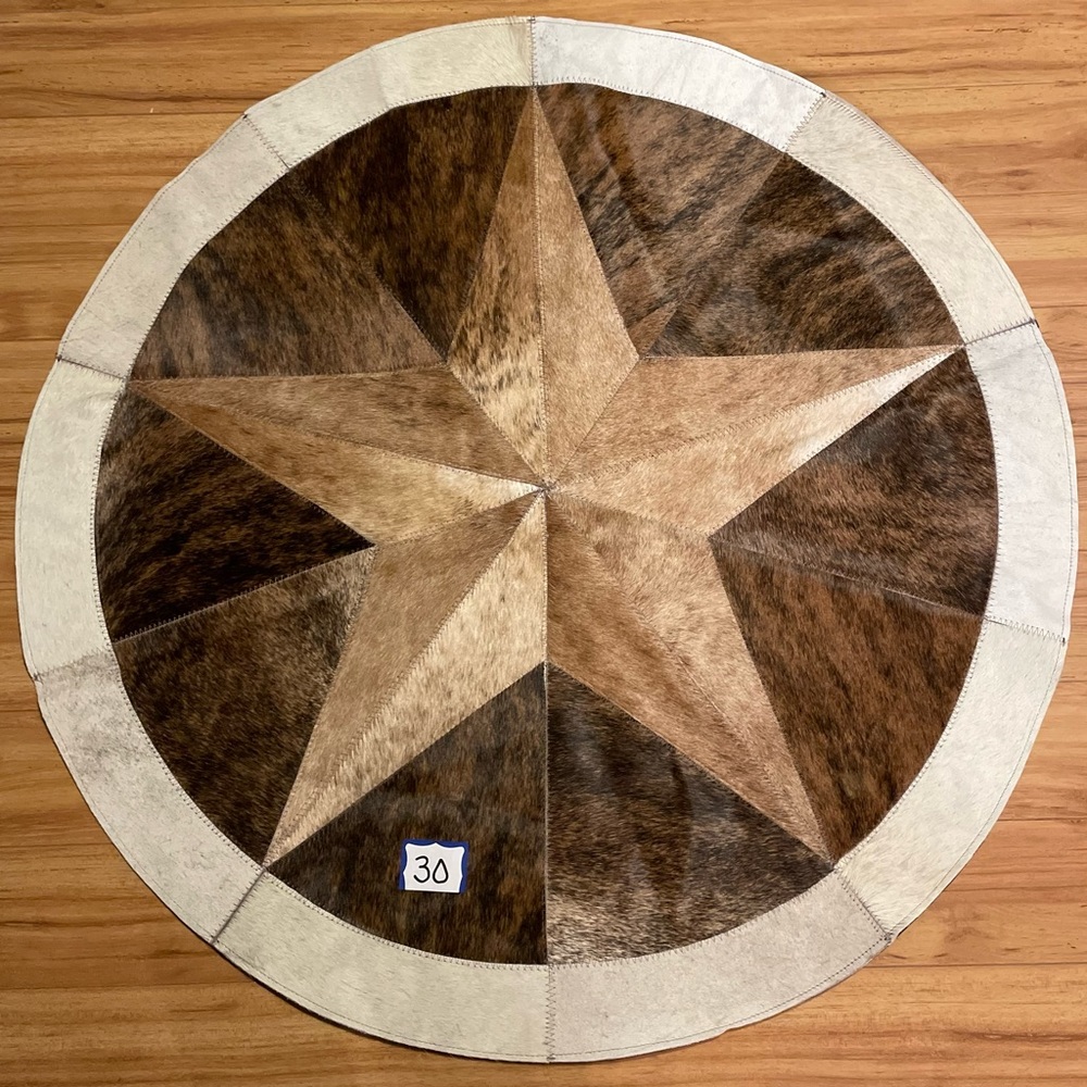 Cowhide Star Patch Rug
